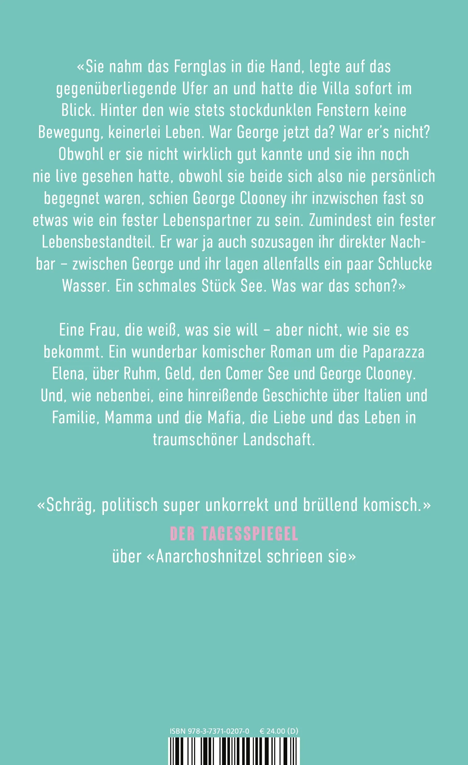 Buchrückseite von 'KomaSee' mit Klappentext - Gebundene Ausgabe