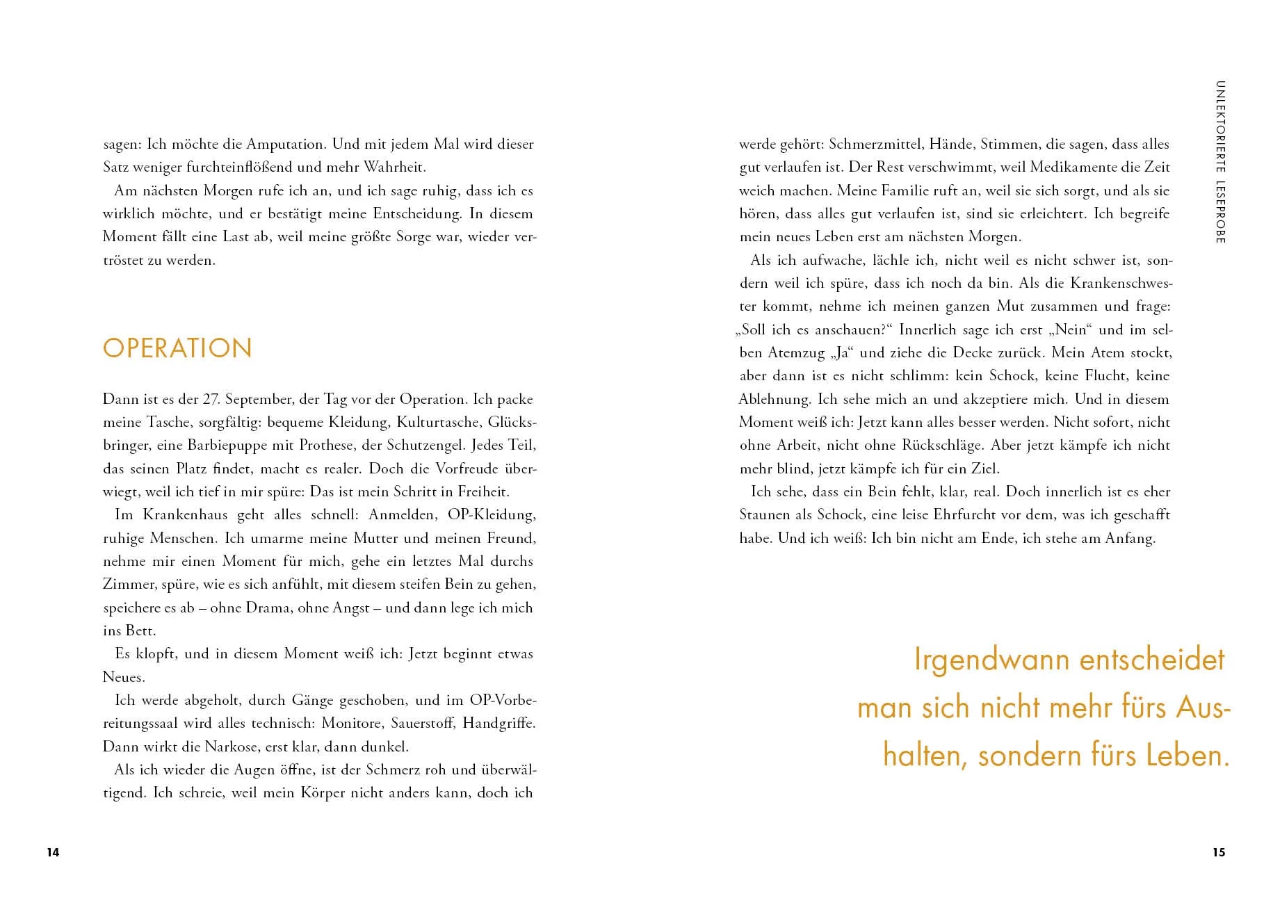 Detailansicht: Komme was wolle – Ich gehe weiter (Taschenbuch)
