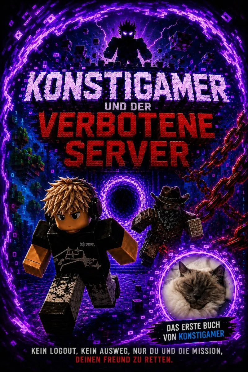 Cover: KonstiGamer und der verbotene Server (E-Book)