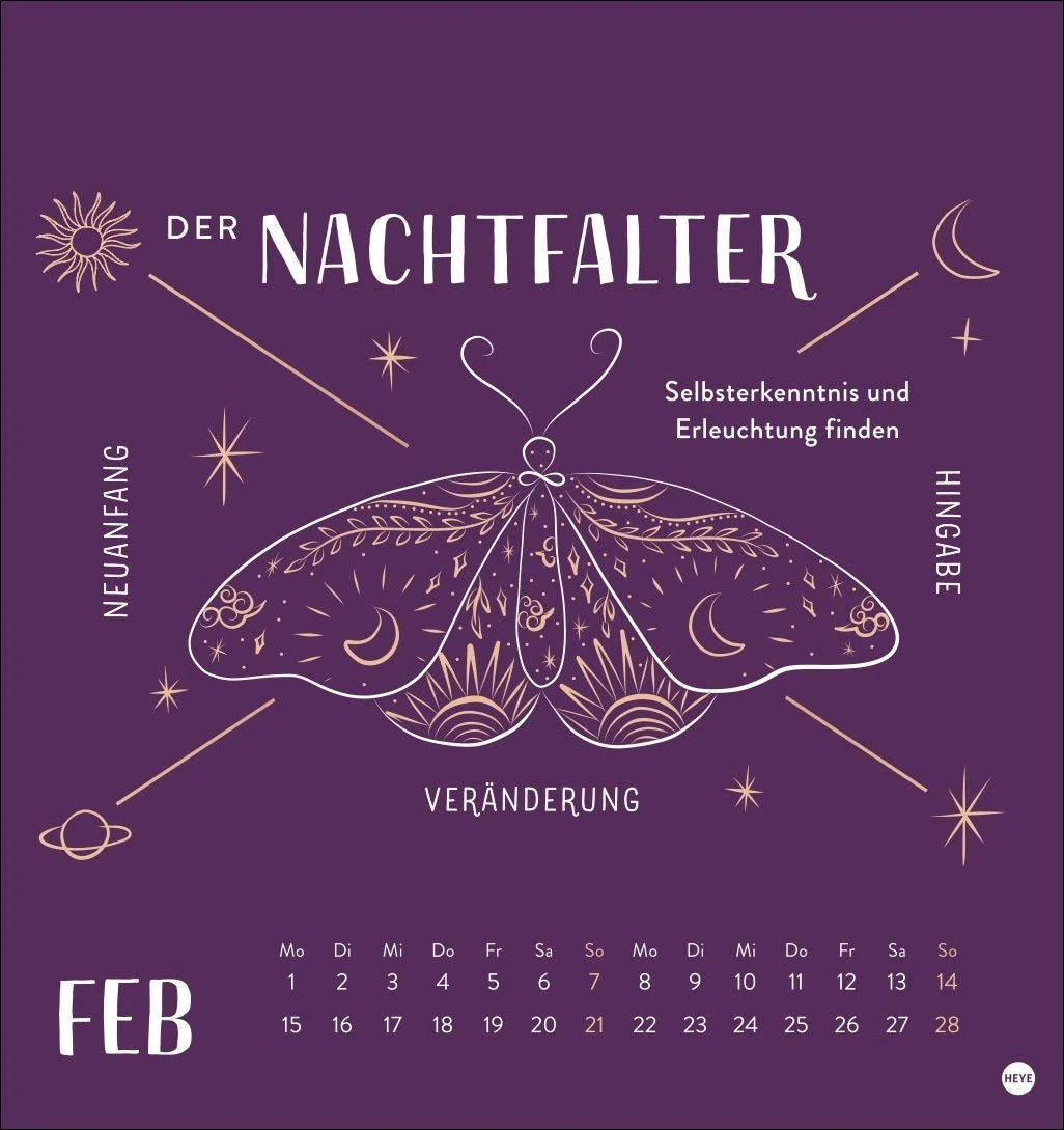 Krafttiere Postkartenkalender 2027 – Ansicht