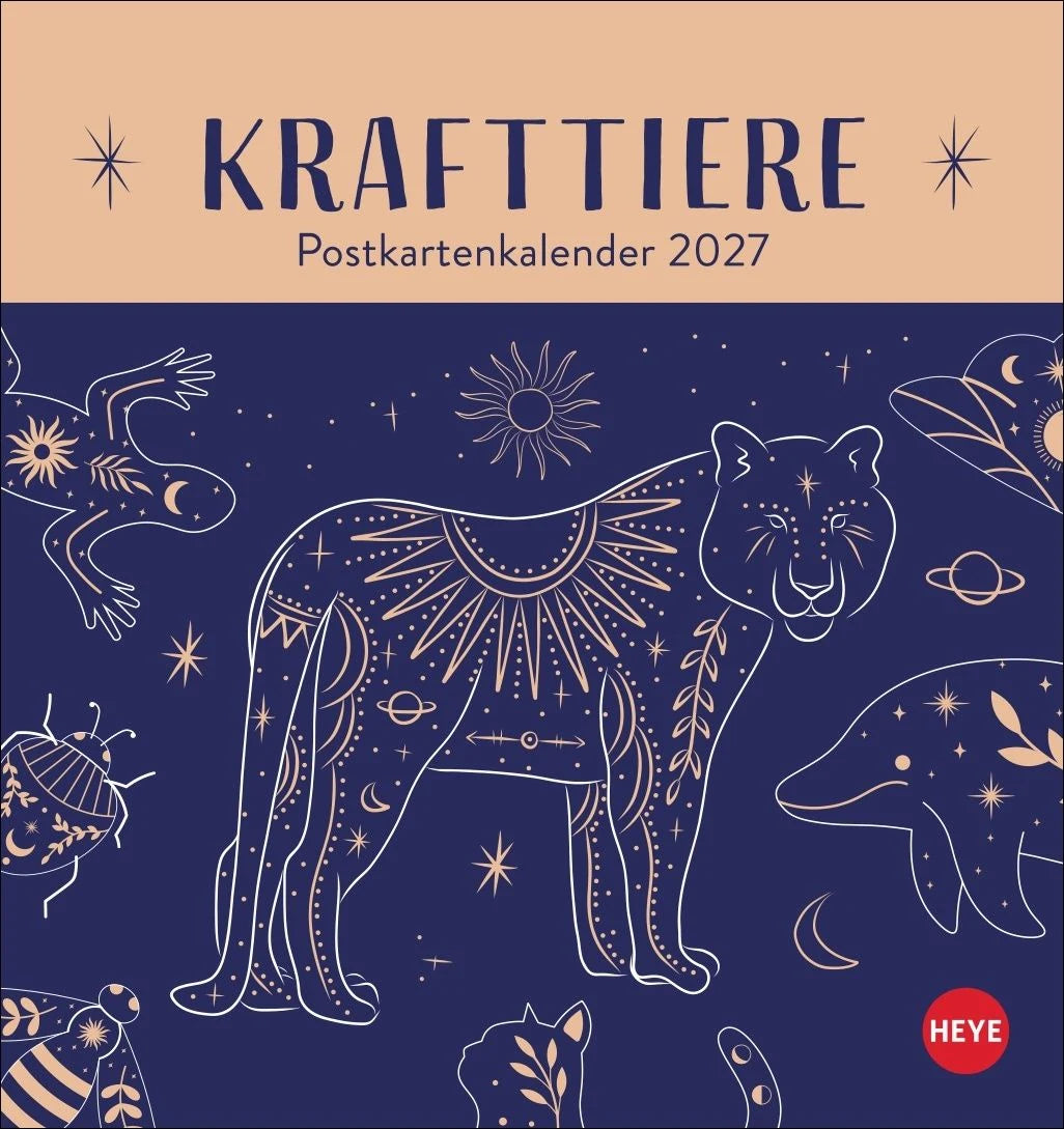 Postkartenkalender: Krafttiere Postkartenkalender 2027