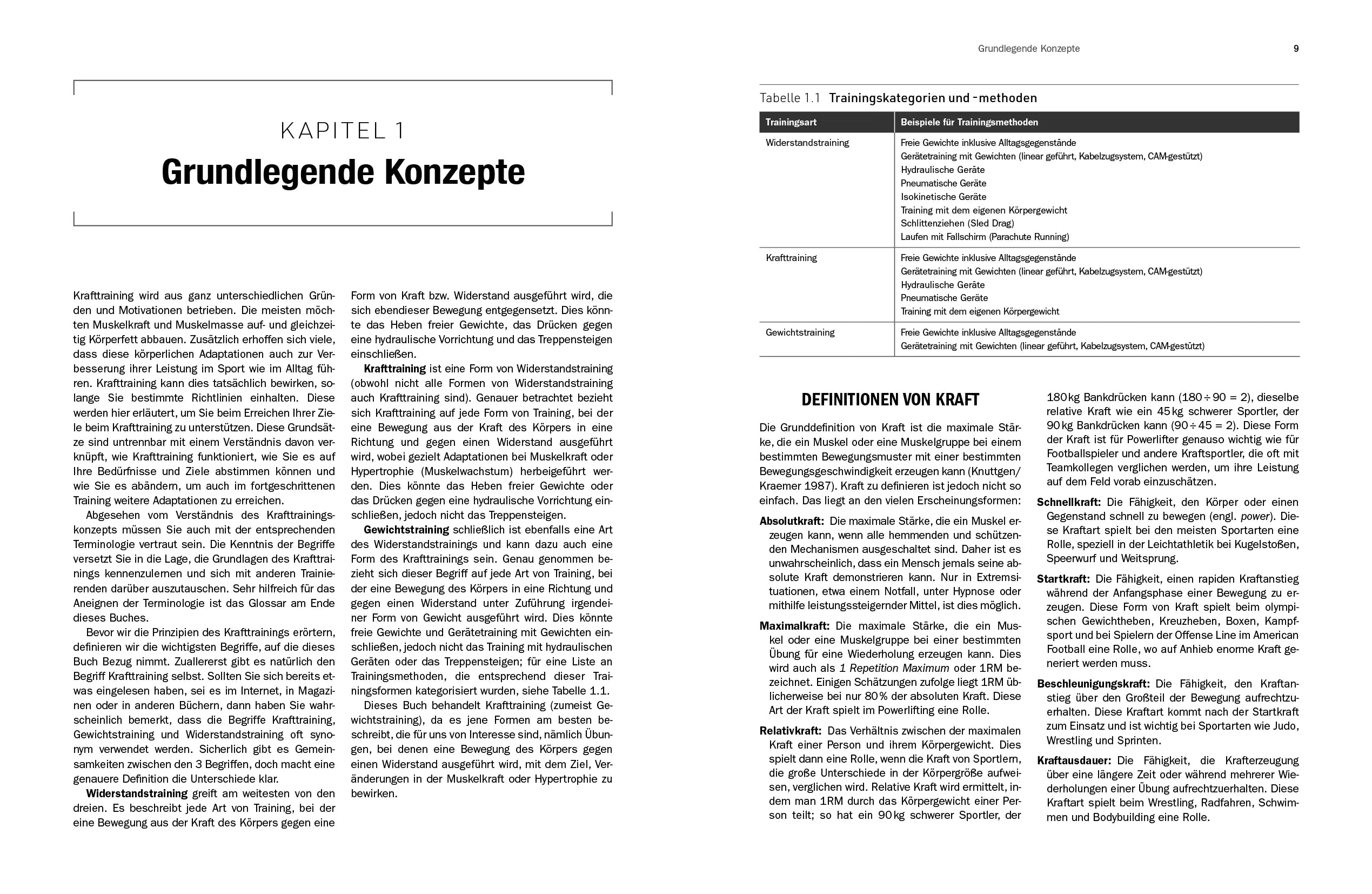 Innenansicht von 'Krafttraining – Die Enzyklopädie' - Taschenbuch