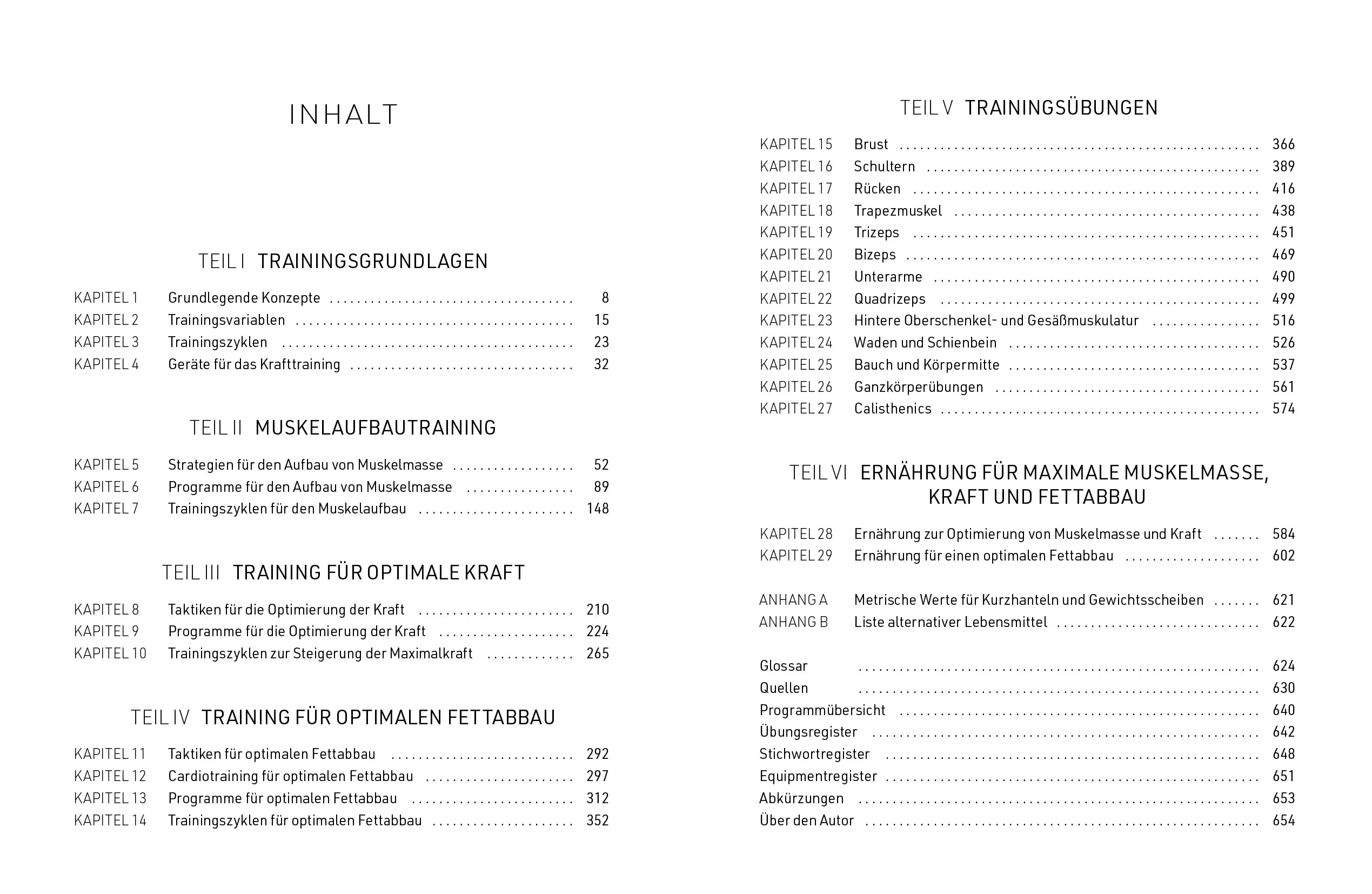 Innenansicht von 'Krafttraining – Die Enzyklopädie' - Taschenbuch