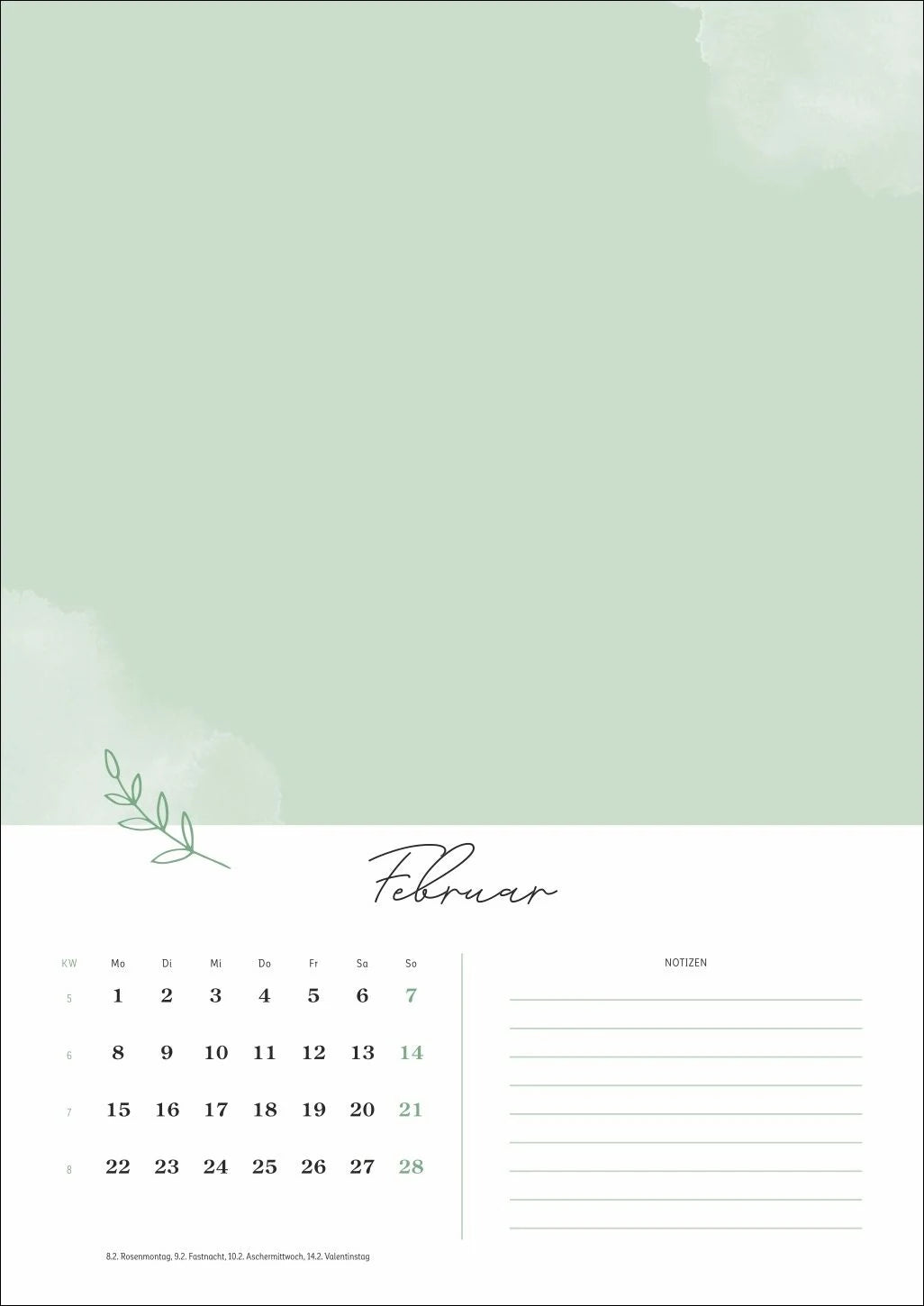 Kreativkalender Glücksmomente A4 2027 – Ansicht