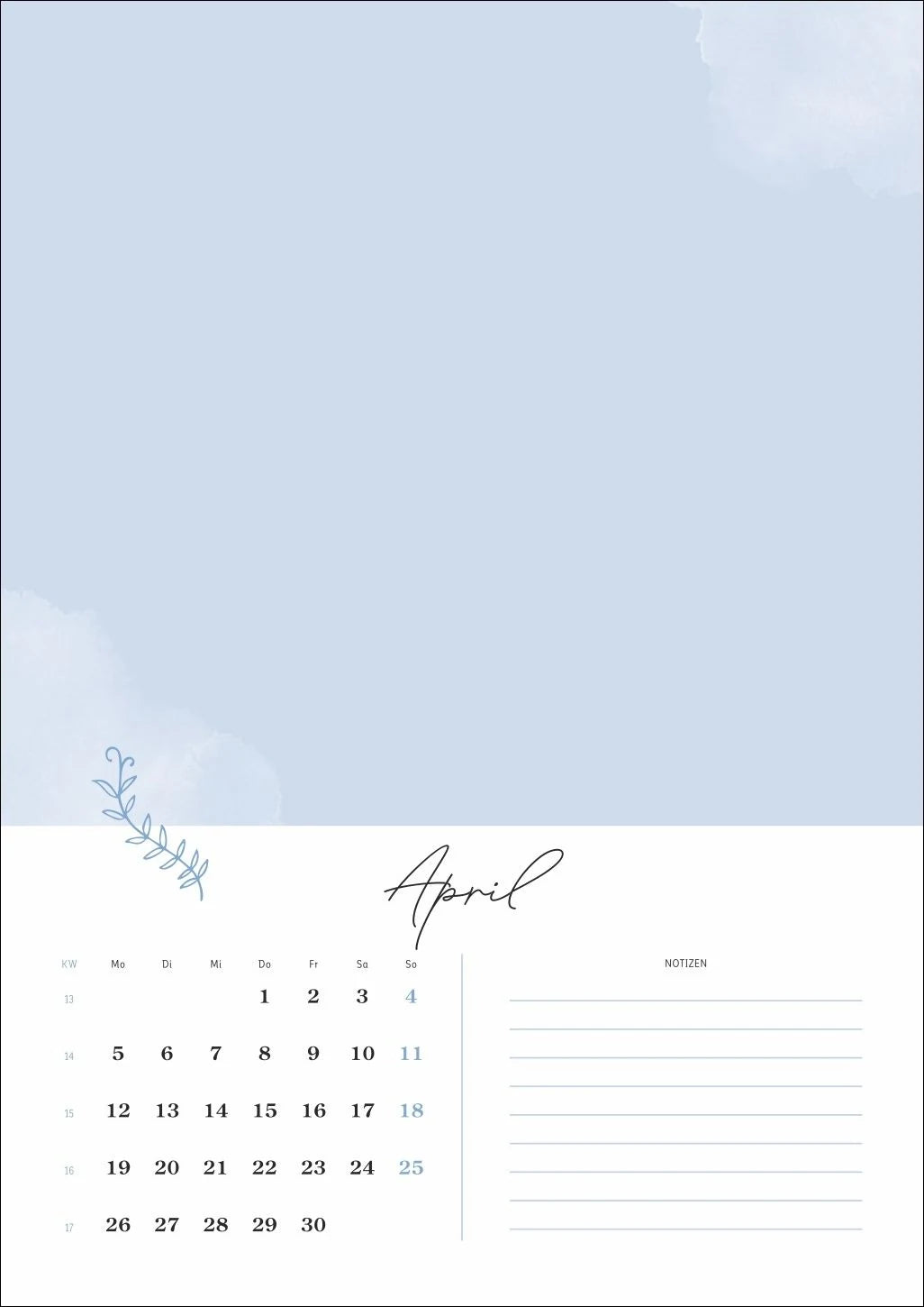Kreativkalender Glücksmomente A4 2027 – Ansicht