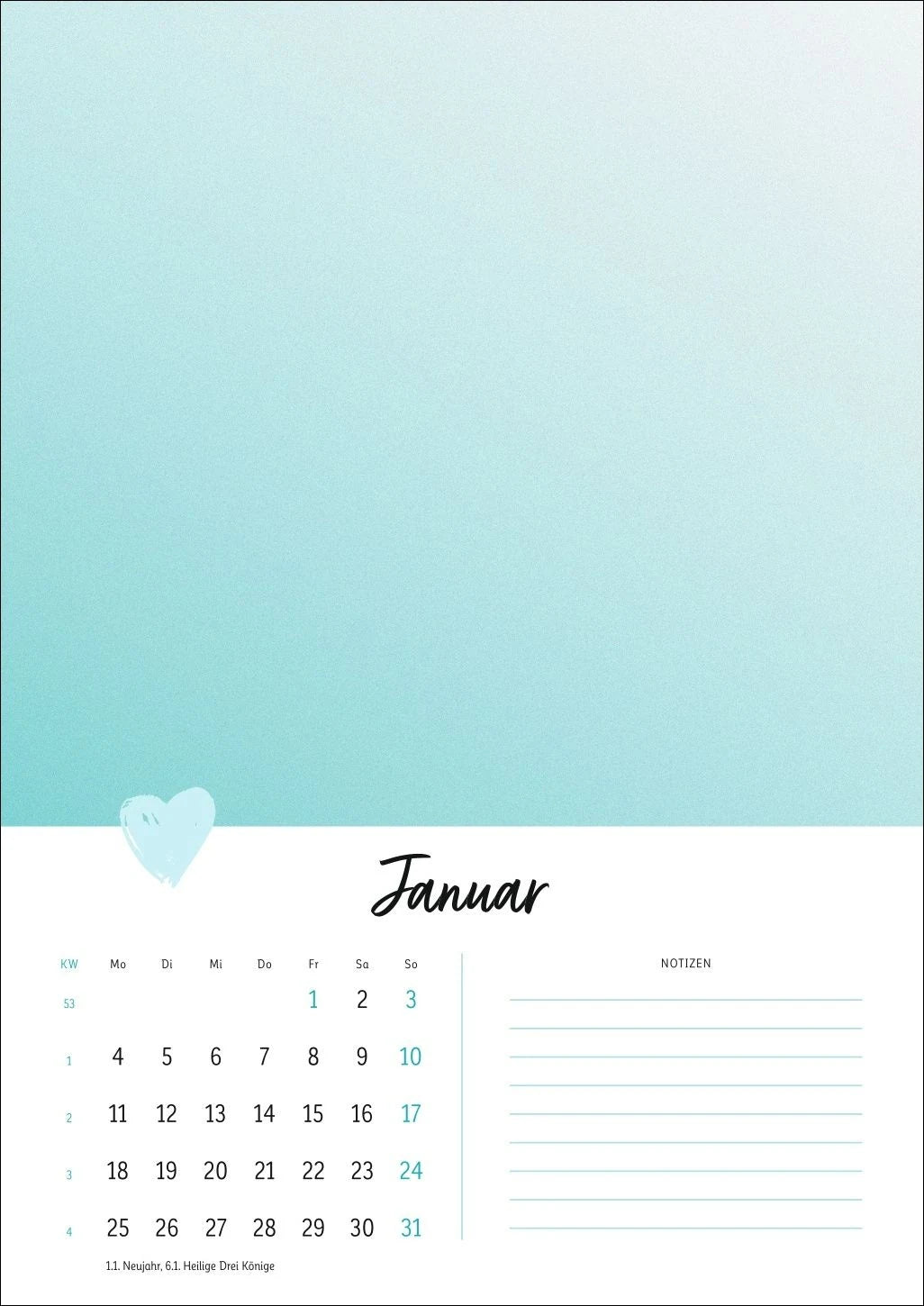 Kreativkalender Mit Liebe gemacht A4 2027 – Ansicht