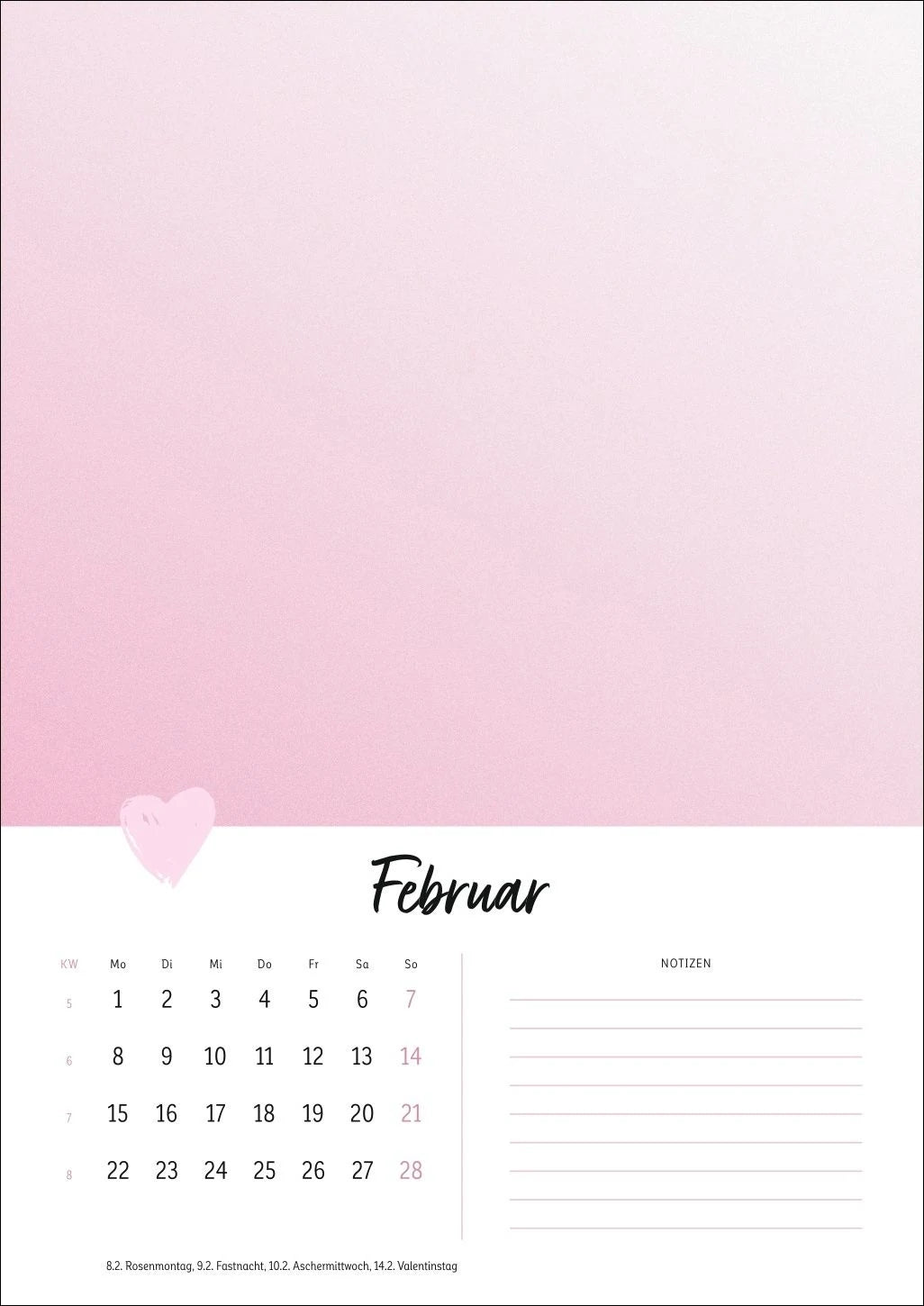 Kreativkalender Mit Liebe gemacht A4 2027 – Ansicht