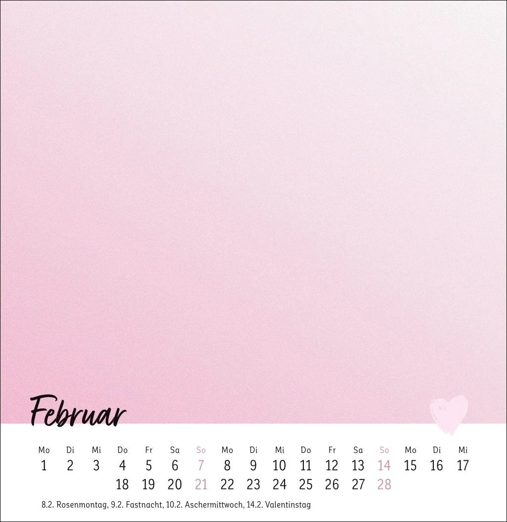 Kreativkalender zum Aufstellen Mit Liebe gemacht 2027 – Ansicht