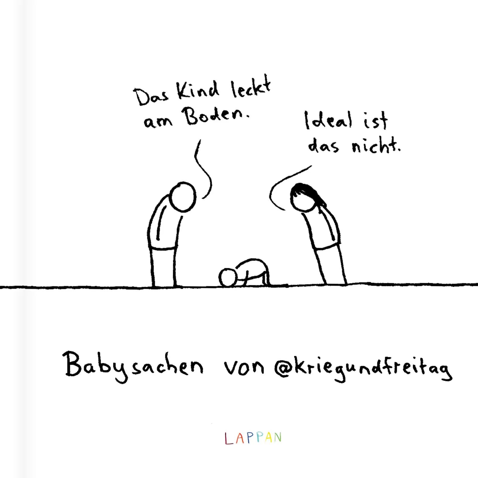 Buchcover von 'kriegundfreitag: Babysachen' - Gebundene Ausgabe von @kriegundfreitag