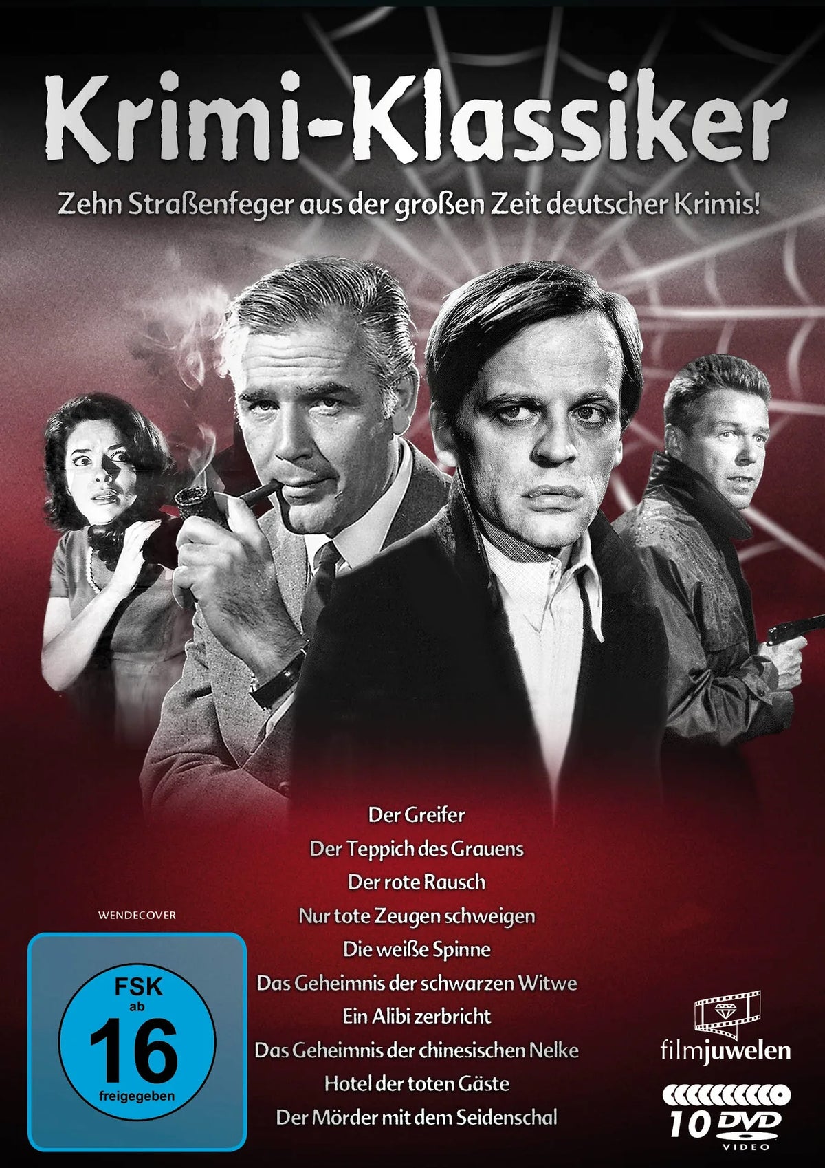 DVD-Cover: Krimi-Klassiker - Zehn Straßenfeger deutscher Krimis. Regie: Rudolf Zehetgruber