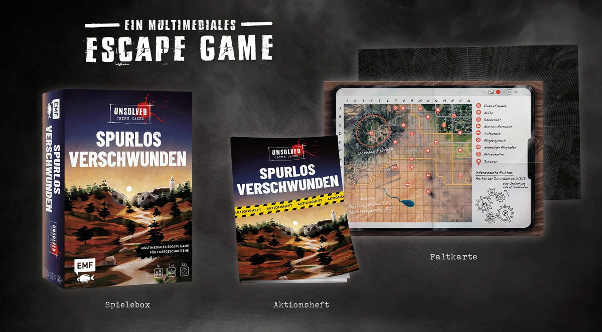 Krimi-Spielebox: Unsolved Crime Cases – Spurlos verschwunden – Ansicht