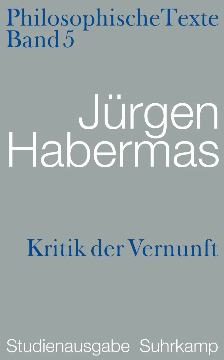 Buchcover von 'Kritik der Vernunft. Philosophische Texte' - Taschenbuch von Jürgen Habermas