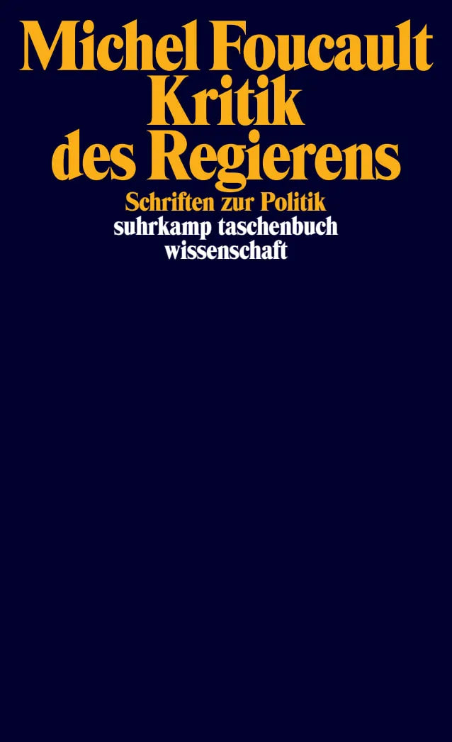 Buchcover von 'Kritik des Regierens' - Taschenbuch von Michel Foucault