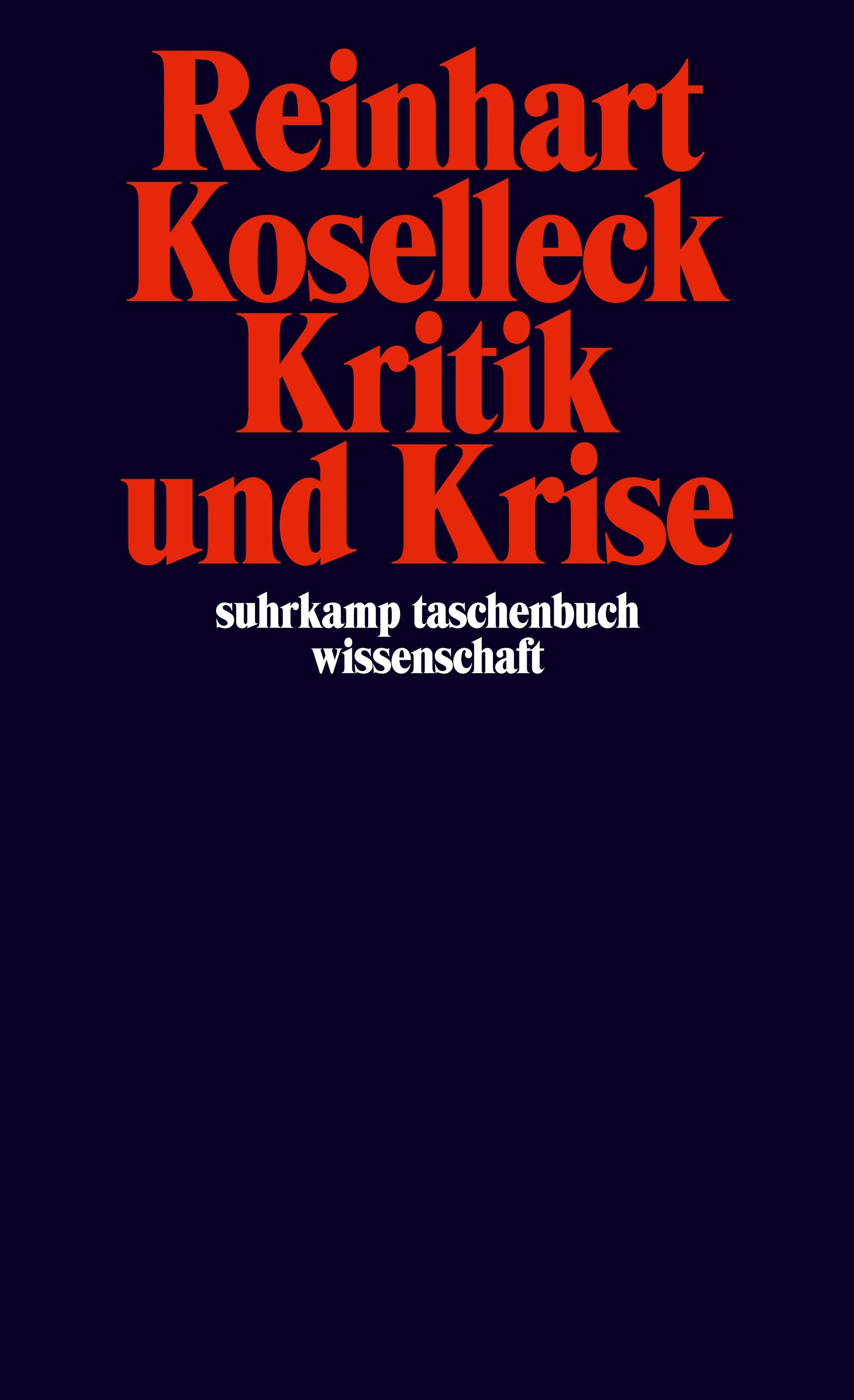 Buchcover von 'Kritik und Krise' - Taschenbuch von Reinhart Koselleck