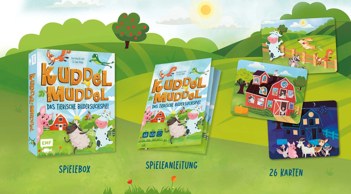 Kartenspiel: Kuddelmuddel – Das tierische Bildersuchspiel ab 5 Jahren – Ansicht