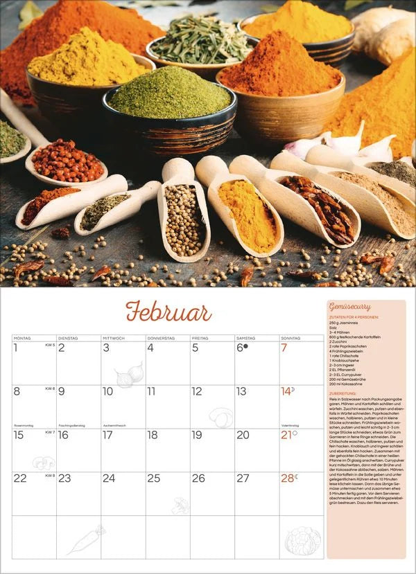 Küchenkalender 2027 – Ansicht