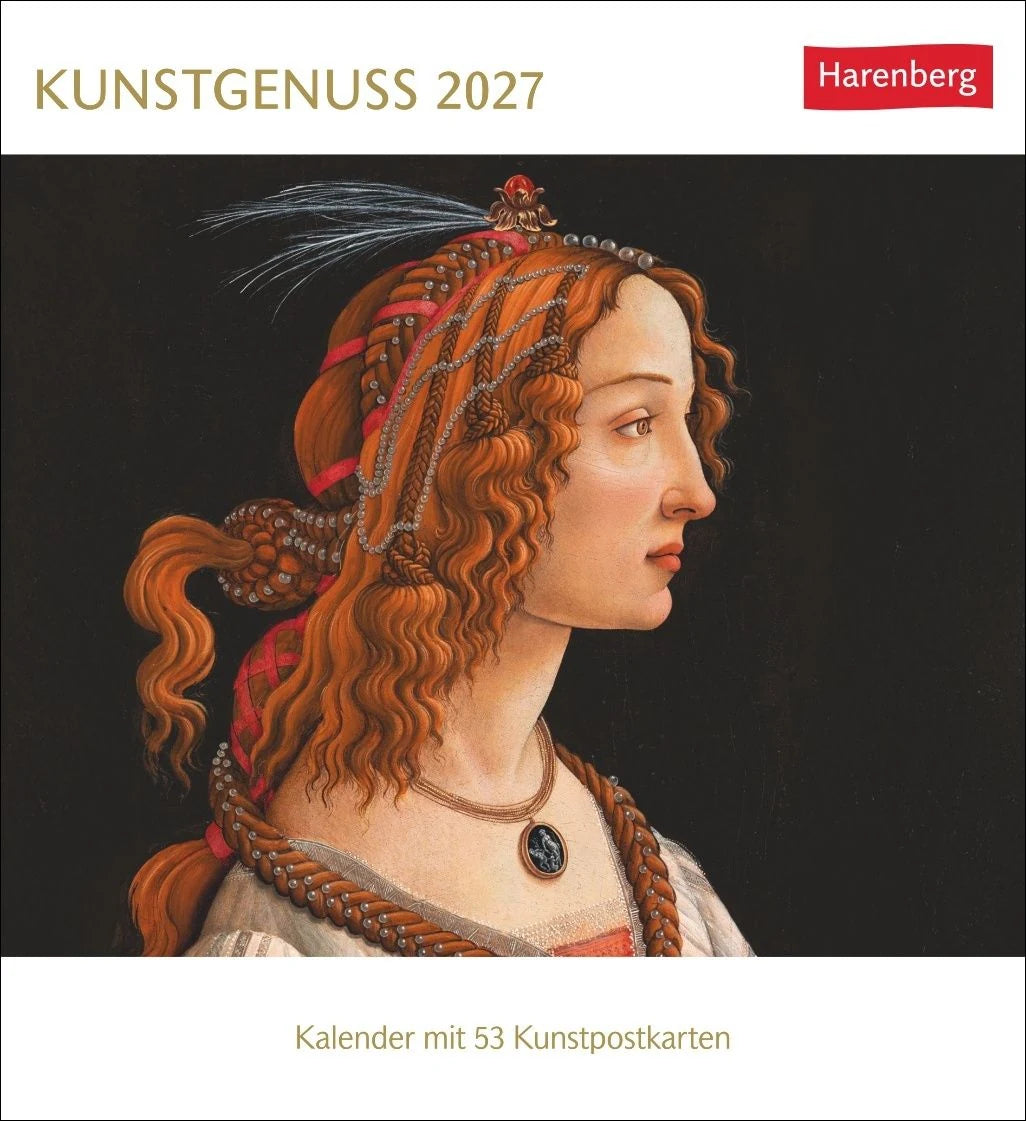 Postkartenkalender: Kunstgenuss Postkartenkalender 2027 - Kalender mit 53 Kunstpostkarten