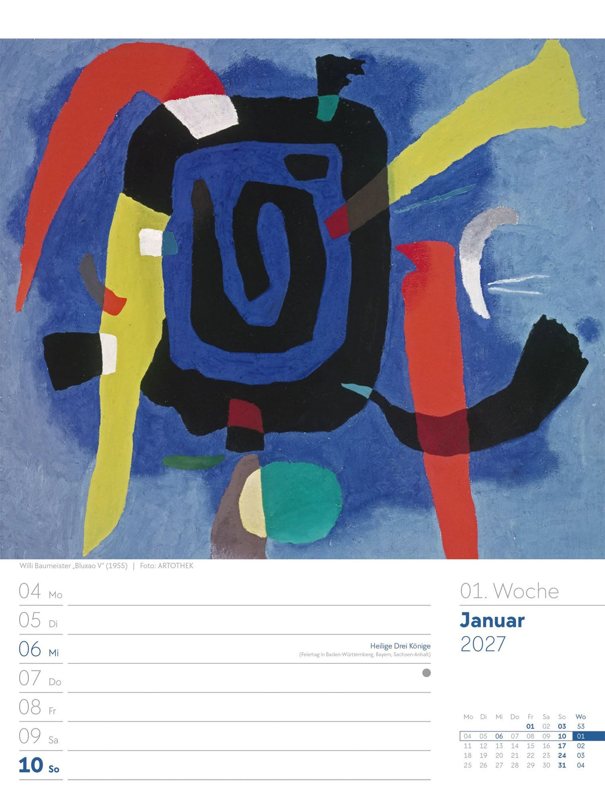 Kunstwelt Wochenplaner Kalender 2027 | Impressionismus und Klassische Moderne – Ansicht