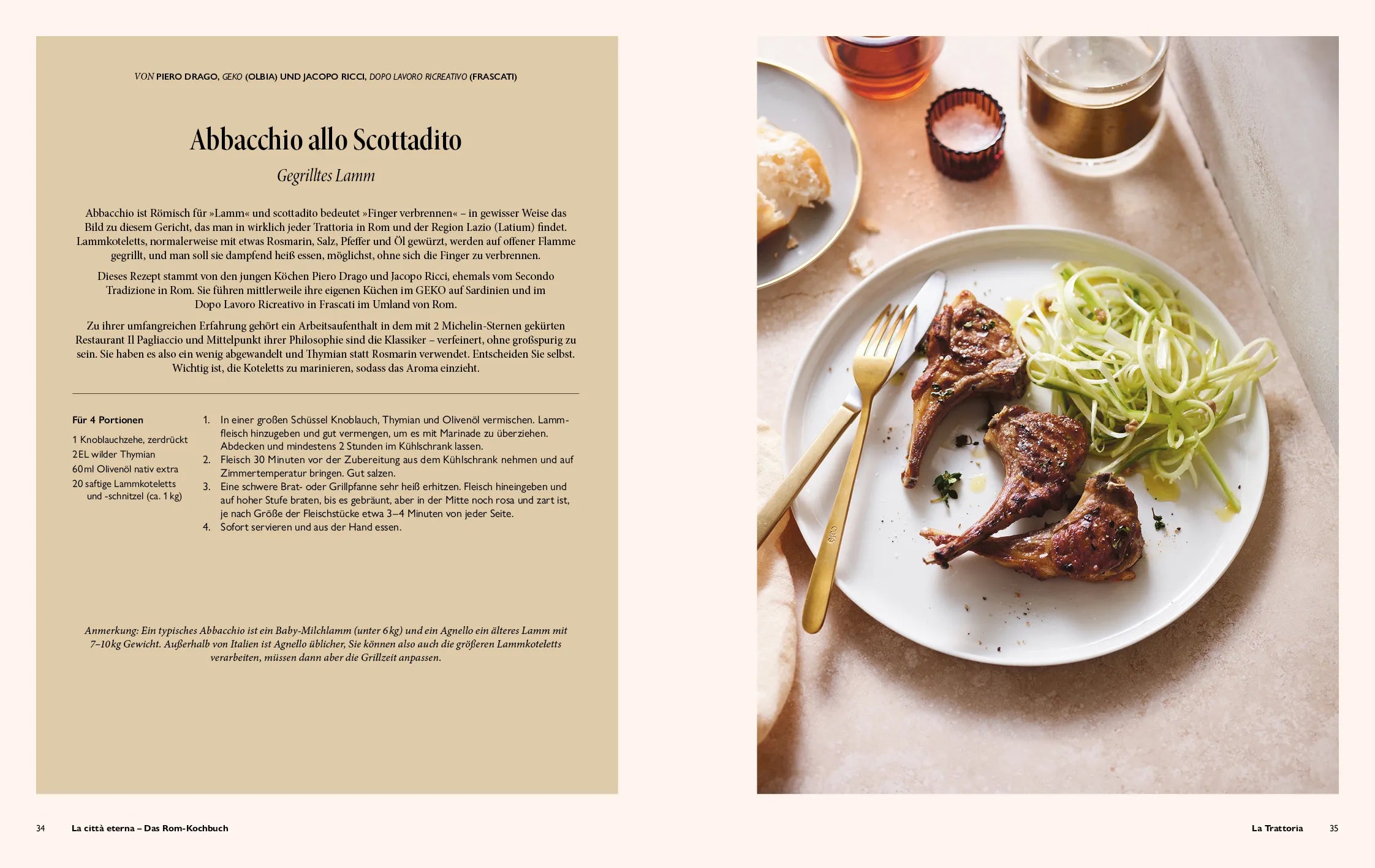 Innenansicht von 'La città eterna – Das Rom-Kochbuch' - Gebundene Ausgabe