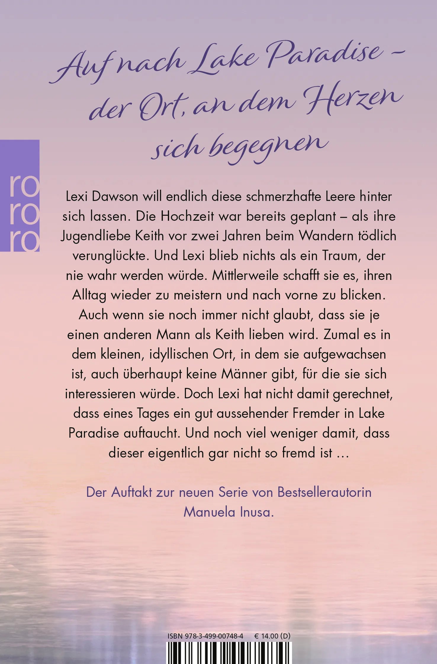 Buchrückseite von 'Lake Paradise – Ein Zuhause für das Glück' mit Klappentext - Taschenbuch
