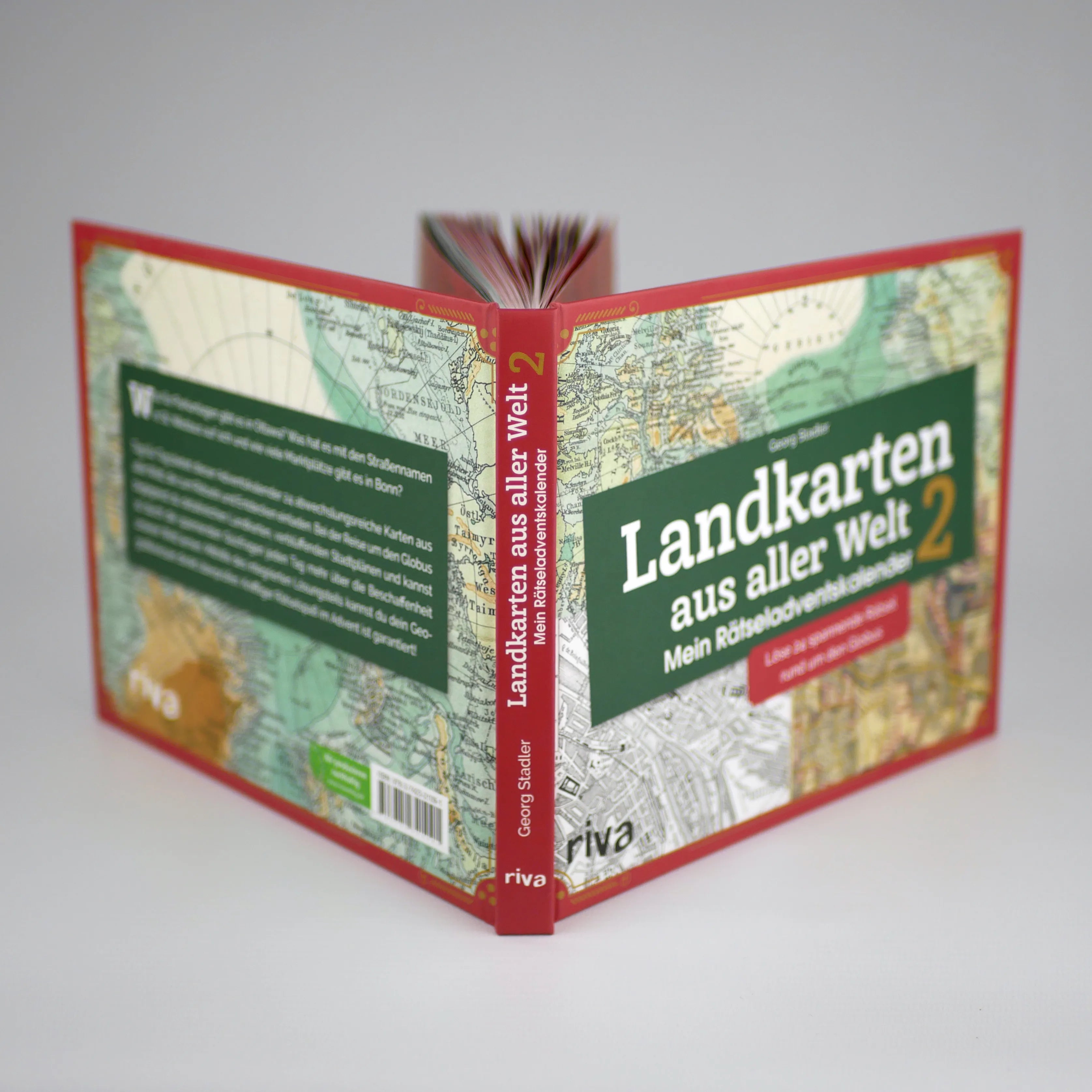 Innenansicht von 'Landkarten aus aller Welt 2 – Mein Rätseladventskalender' - Gebundene Ausgabe
