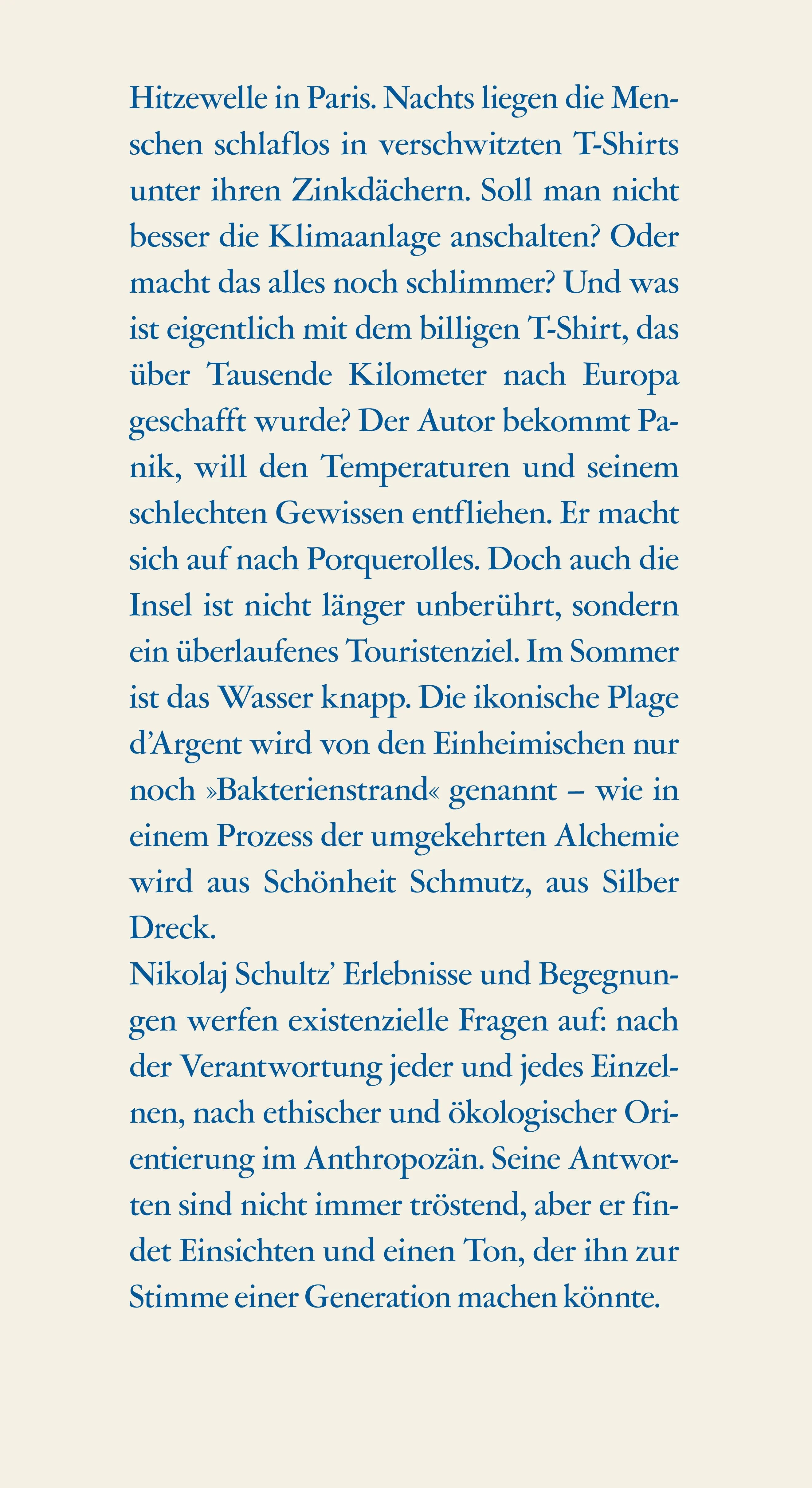 Buchrückseite von 'Landkrank' mit Klappentext - Paperback