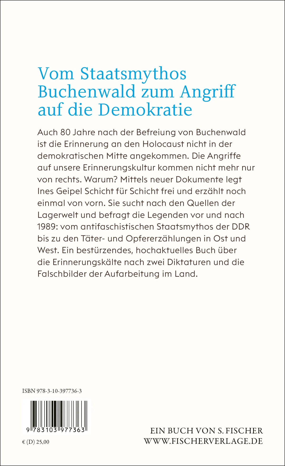 Rückseite: Landschaft ohne Zeugen (Hardcover)