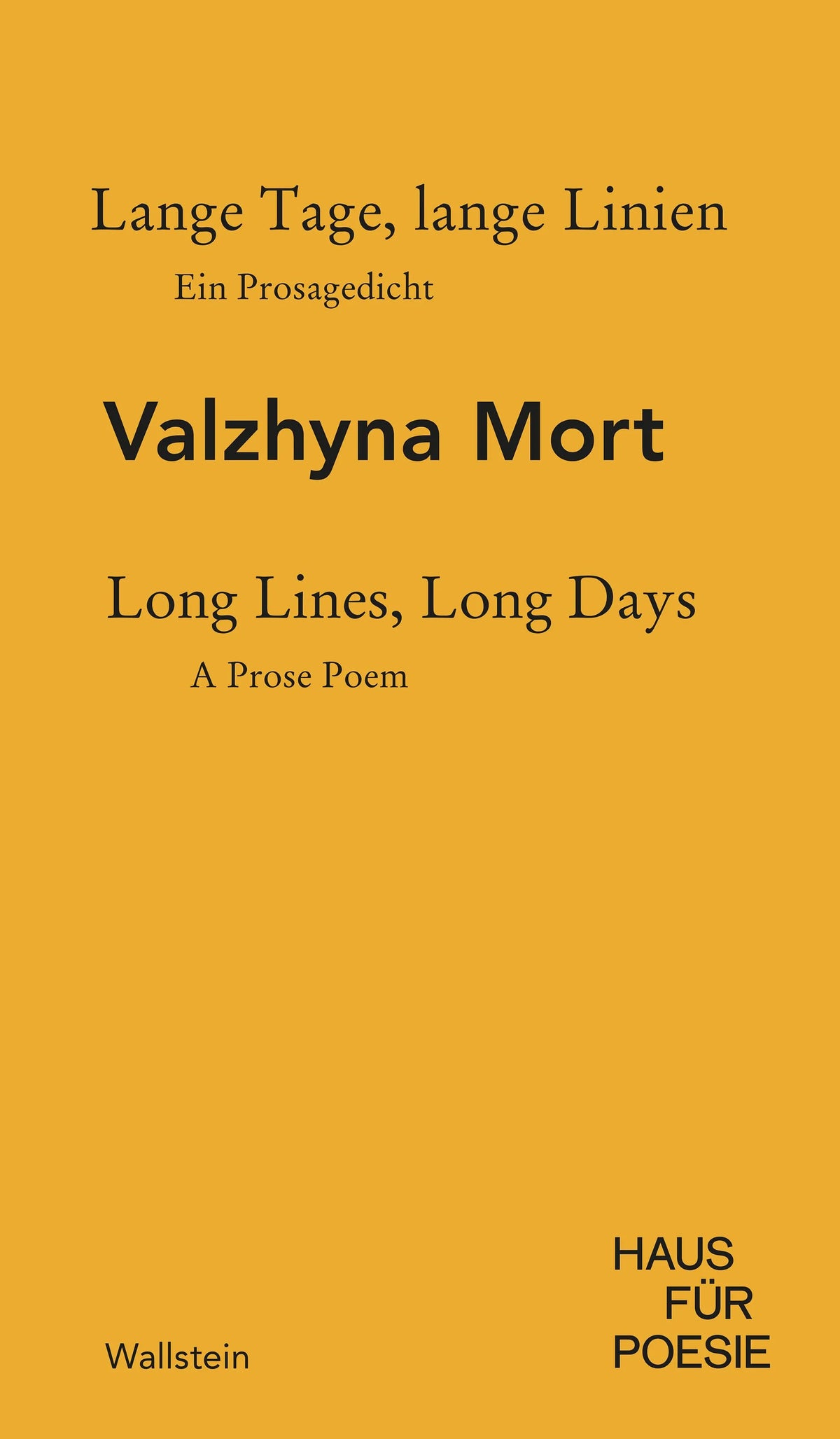 Cover: Lange Tage, lange Linien | Long Lines, Long Days (E-Book) von Valzhyna Mort