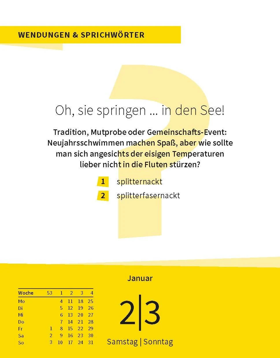 Langenscheidt Quizkalender Deutsch 2027 – Ansicht