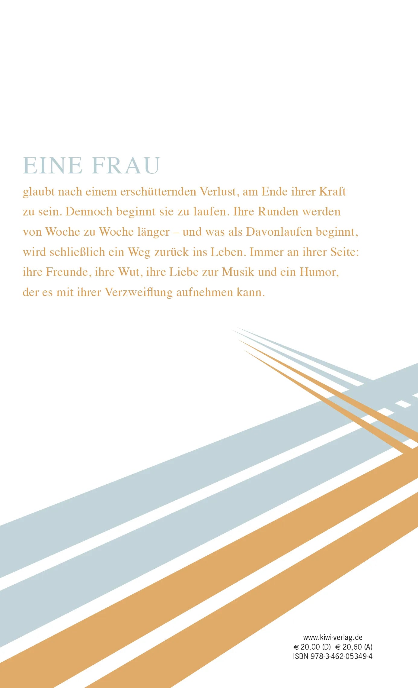 Buchrückseite von 'Laufen' mit Klappentext - Gebundene Ausgabe