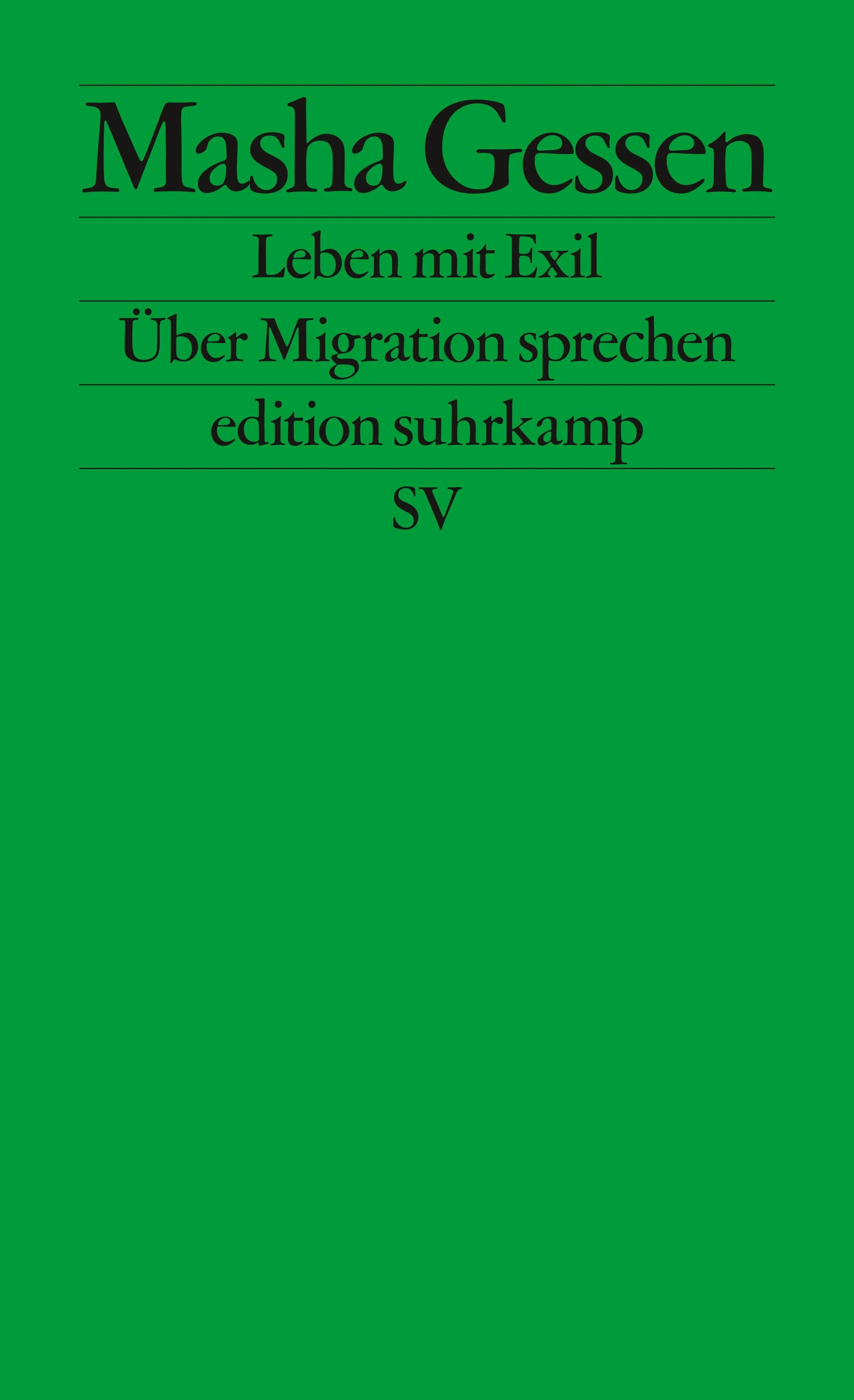 Buchcover von 'Leben mit Exil' - Taschenbuch von Masha Gessen