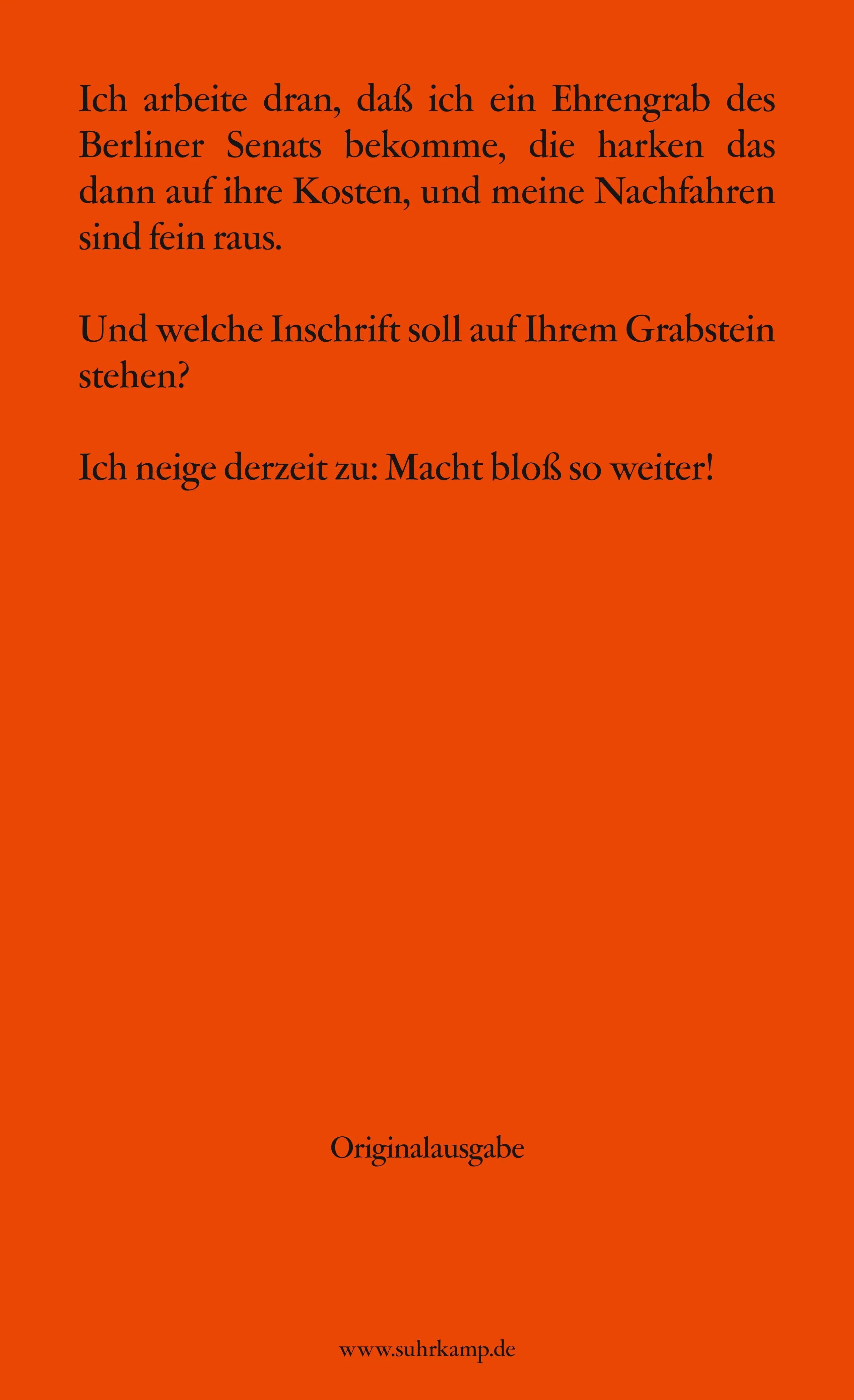 Buchrückseite von 'Lebendmasse' mit Klappentext - Taschenbuch