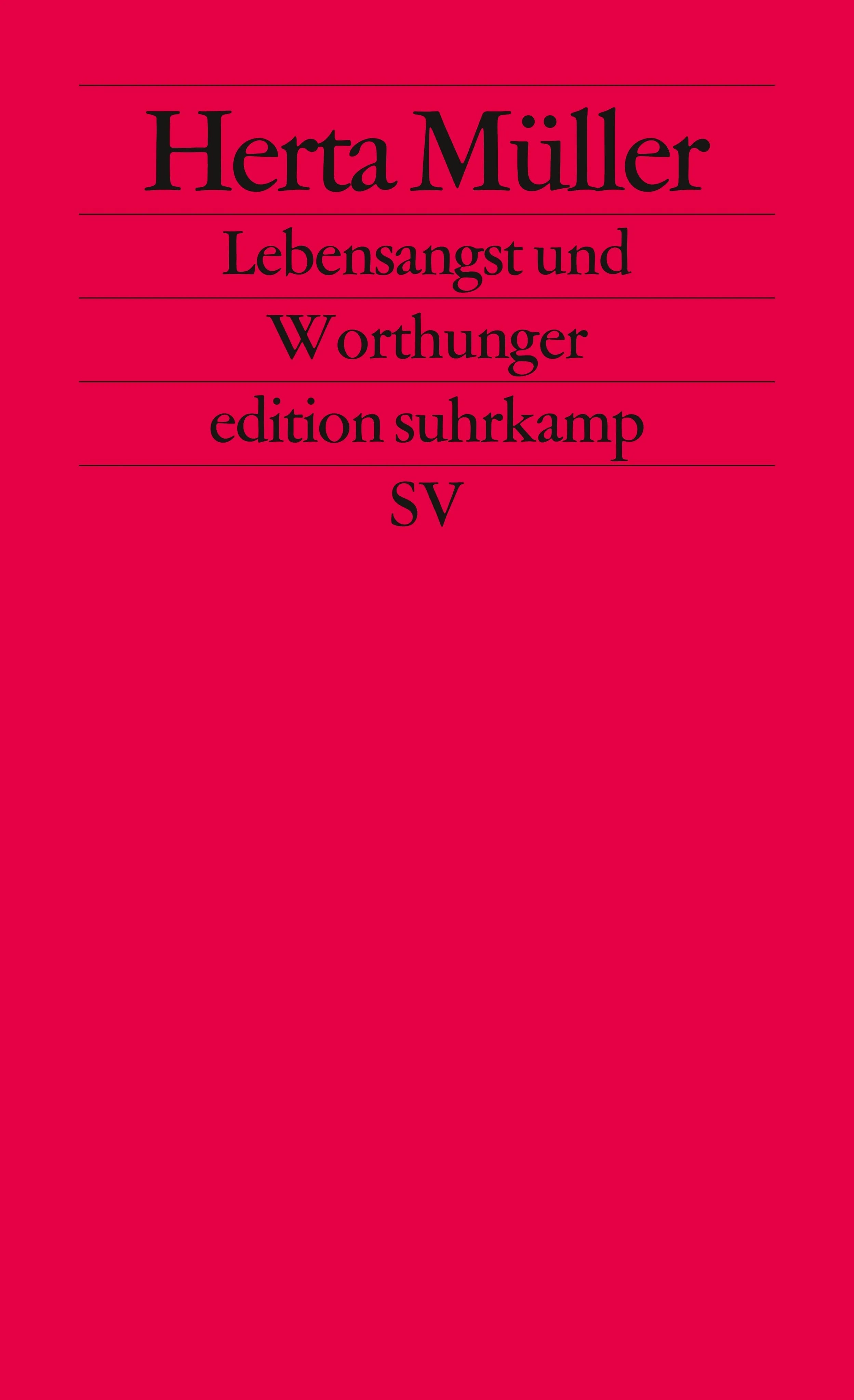 Buchcover von 'Lebensangst und Worthunger' - Taschenbuch von Herta Müller