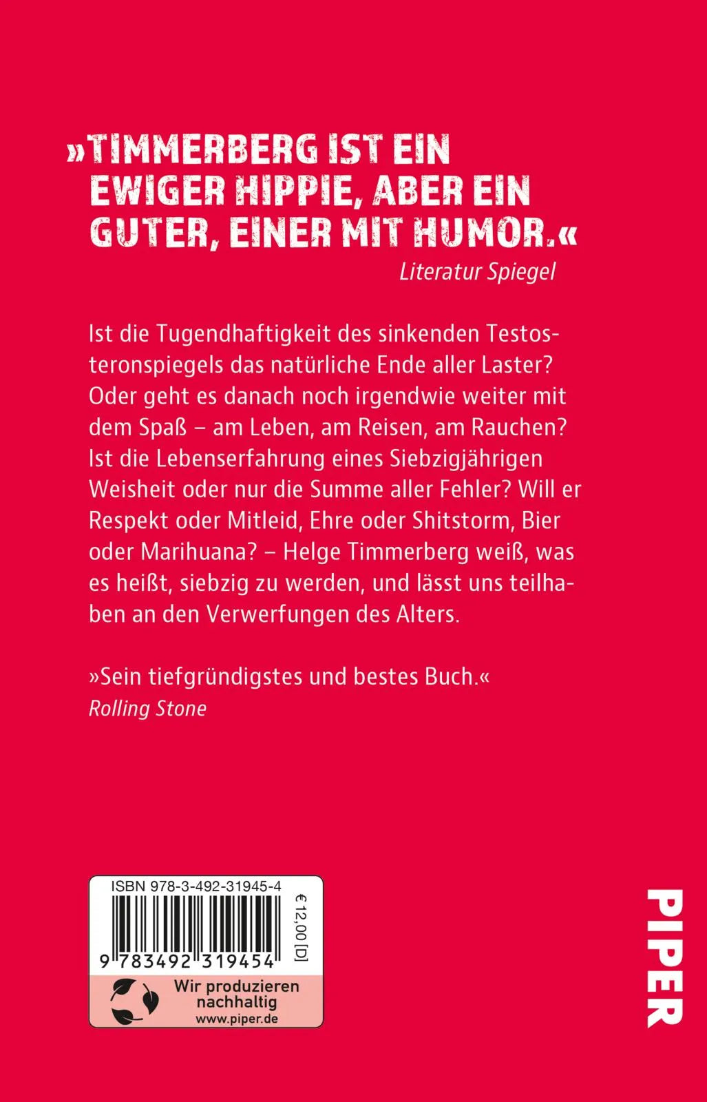 Buchrückseite von 'Lecko mio' mit Klappentext - Taschenbuch