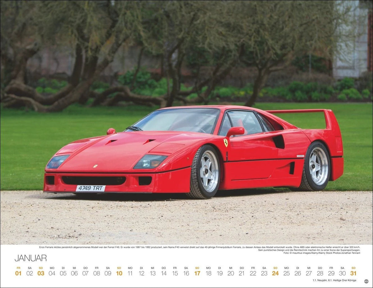 Legendäre Autos Posterkalender 2027 – Ansicht