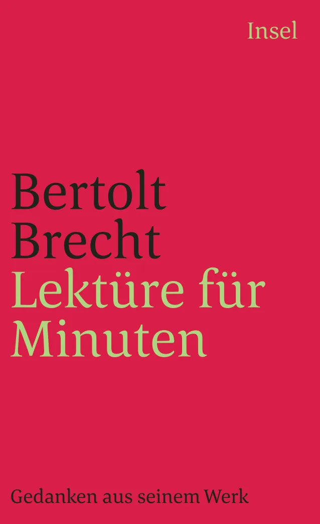 Buchcover von 'Lektüre für Minuten' - Taschenbuch von Bertolt Brecht