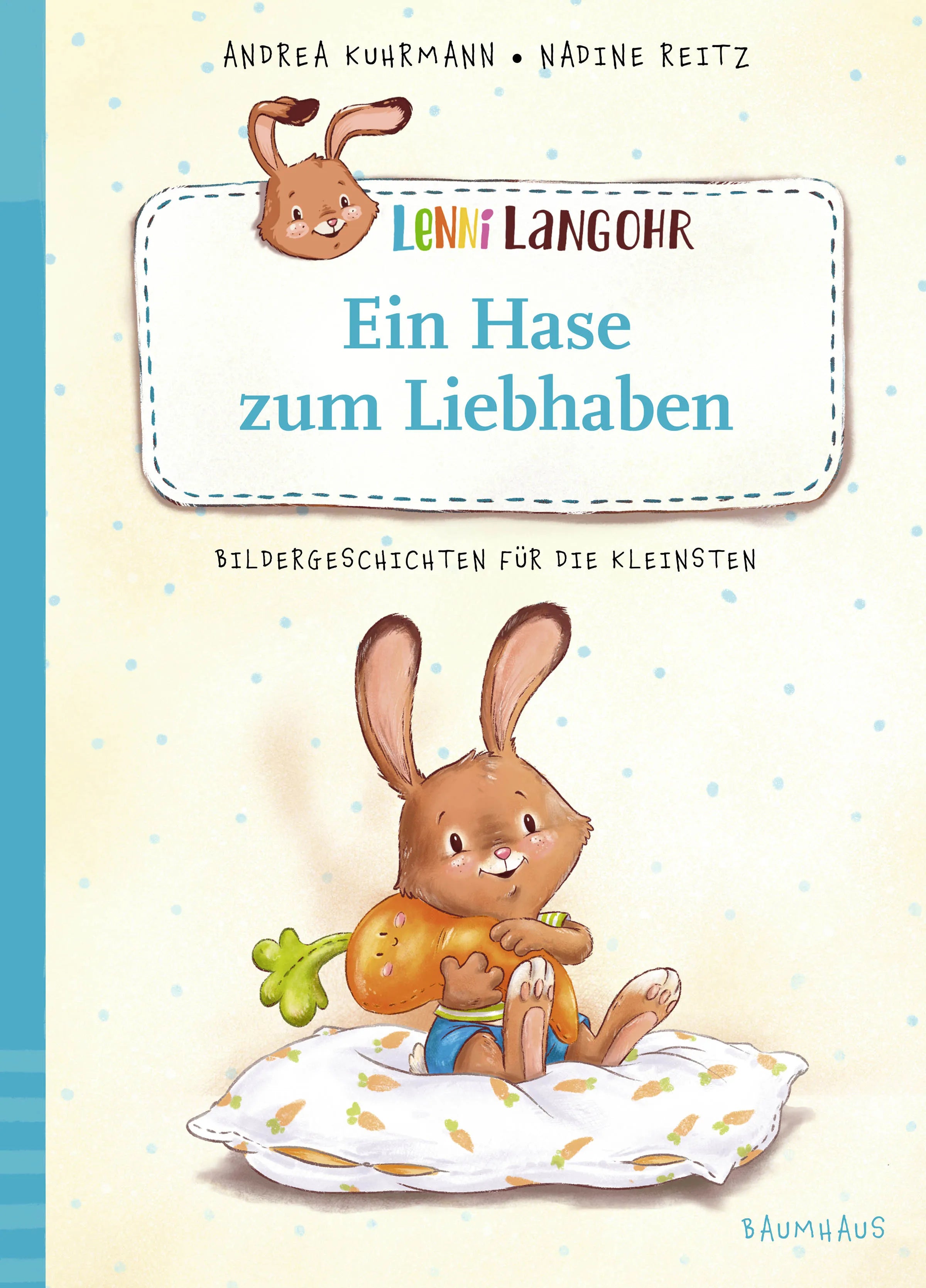 Buchcover von 'Lenni Langohr - Ein Hase zum Liebhaben' - Gebundene Ausgabe von Andrea Kuhrmann