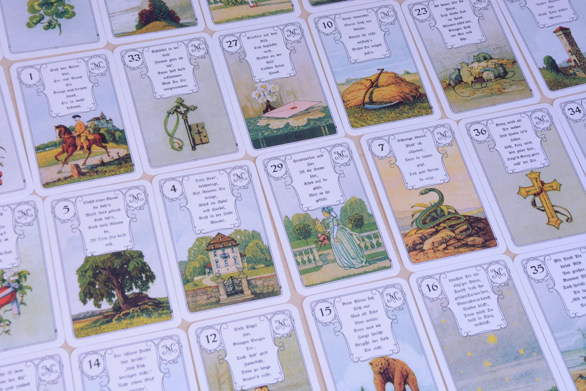 Lenormand Orakelkarten - rote Eule – Ansicht