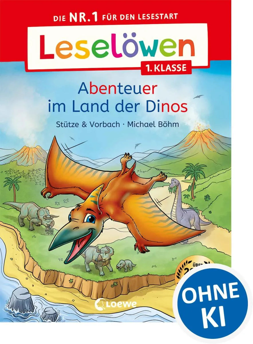 Cover: Leselöwen 1. Klasse - Abenteuer im Land der Dinos (E-Book) von Stütze Vorbach