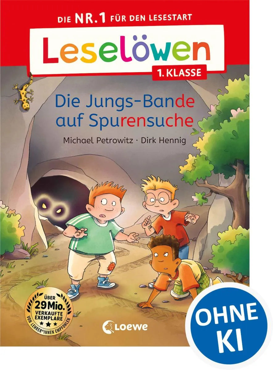 Cover: Leselöwen 1. Klasse - Die Jungs-Bande auf Spurensuche (E-Book) von Michael Petrowitz