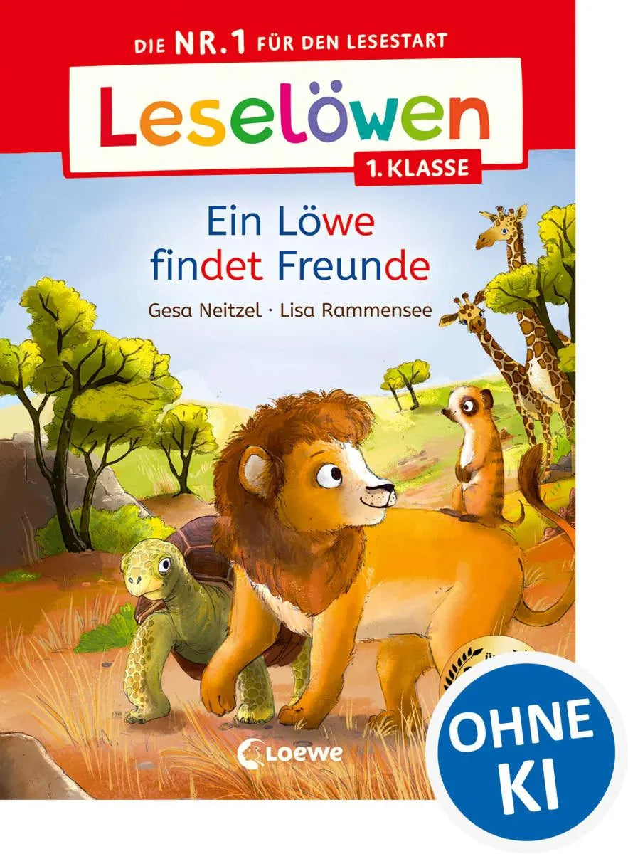 Cover: Leselöwen 1. Klasse - Ein Löwe findet Freunde (E-Book) von Gesa Neitzel