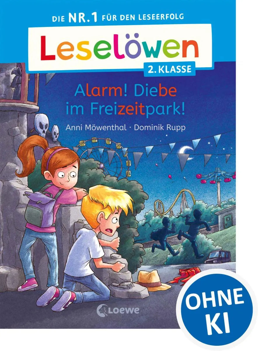 Cover: Leselöwen 2. Klasse - Alarm! Diebe im Freizeitpark! (E-Book) von Anni Möwenthal
