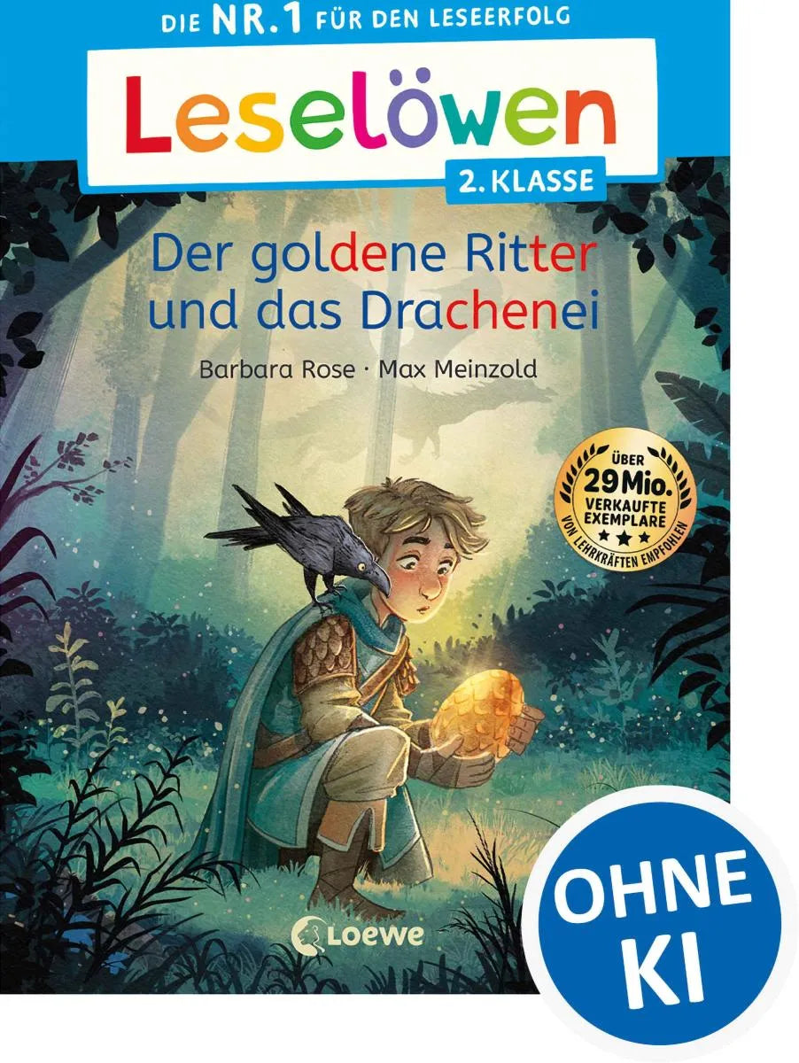 Cover: Leselöwen 2. Klasse - Der goldene Ritter und das Drachenei (E-Book) von Barbara Rose