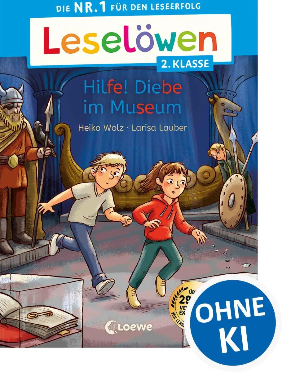 Cover: Leselöwen 2. Klasse - Hilfe! Diebe im Museum (E-Book) von Heiko Wolz