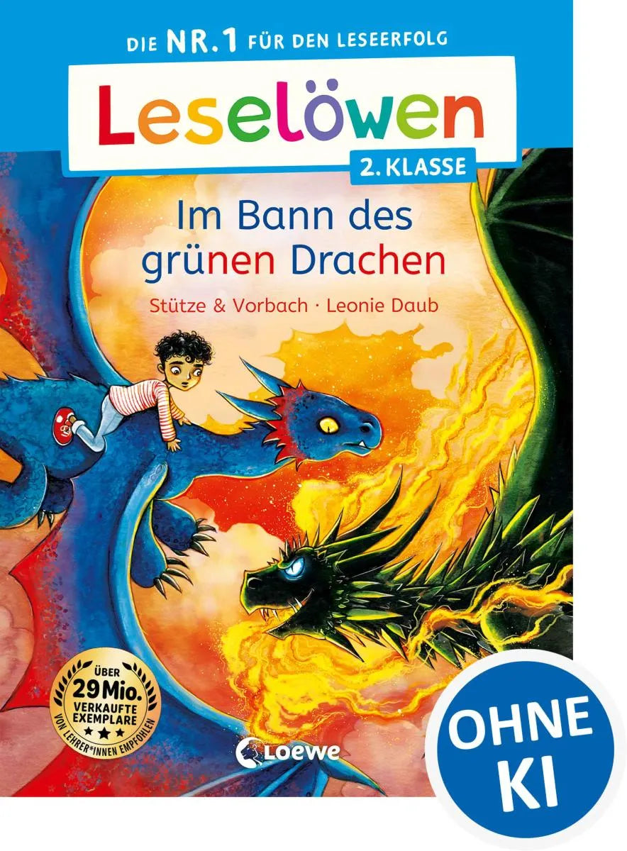 Cover: Leselöwen 2. Klasse - Im Bann des grünen Drachen (E-Book) von Stütze Vorbach