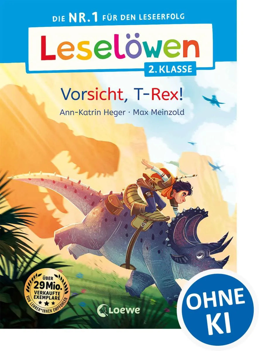 Cover: Leselöwen 2. Klasse - Vorsicht, T-Rex! (E-Book) von Ann-Katrin Heger