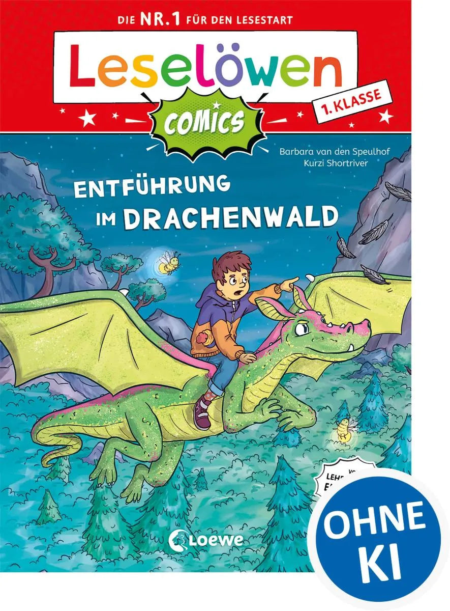 Cover: Leselöwen Comics 1. Klasse - Entführung im Drachenwald (E-Book) von Barbara van den Speulhof