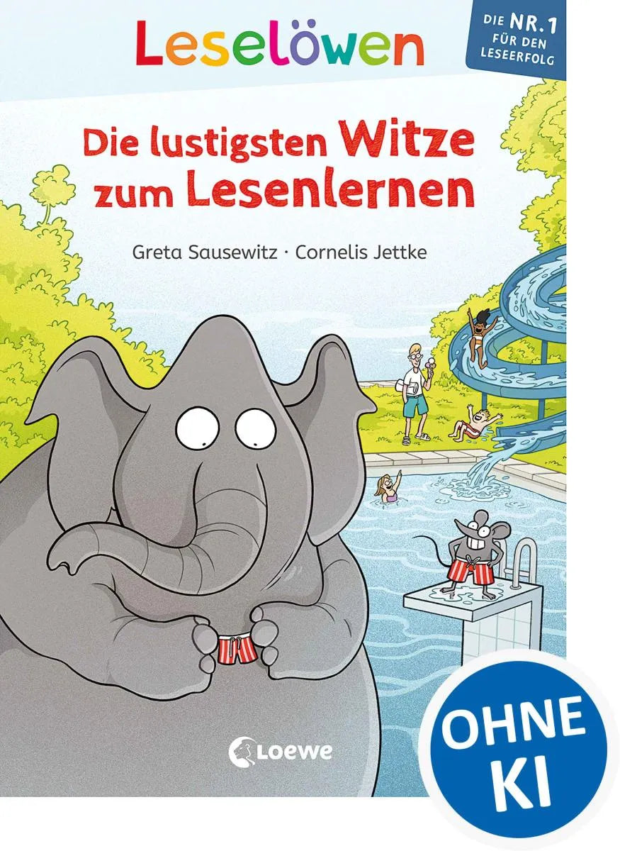 Cover: Leselöwen - Die lustigsten Witze zum Lesenlernen (E-Book) von Greta Sausewitz