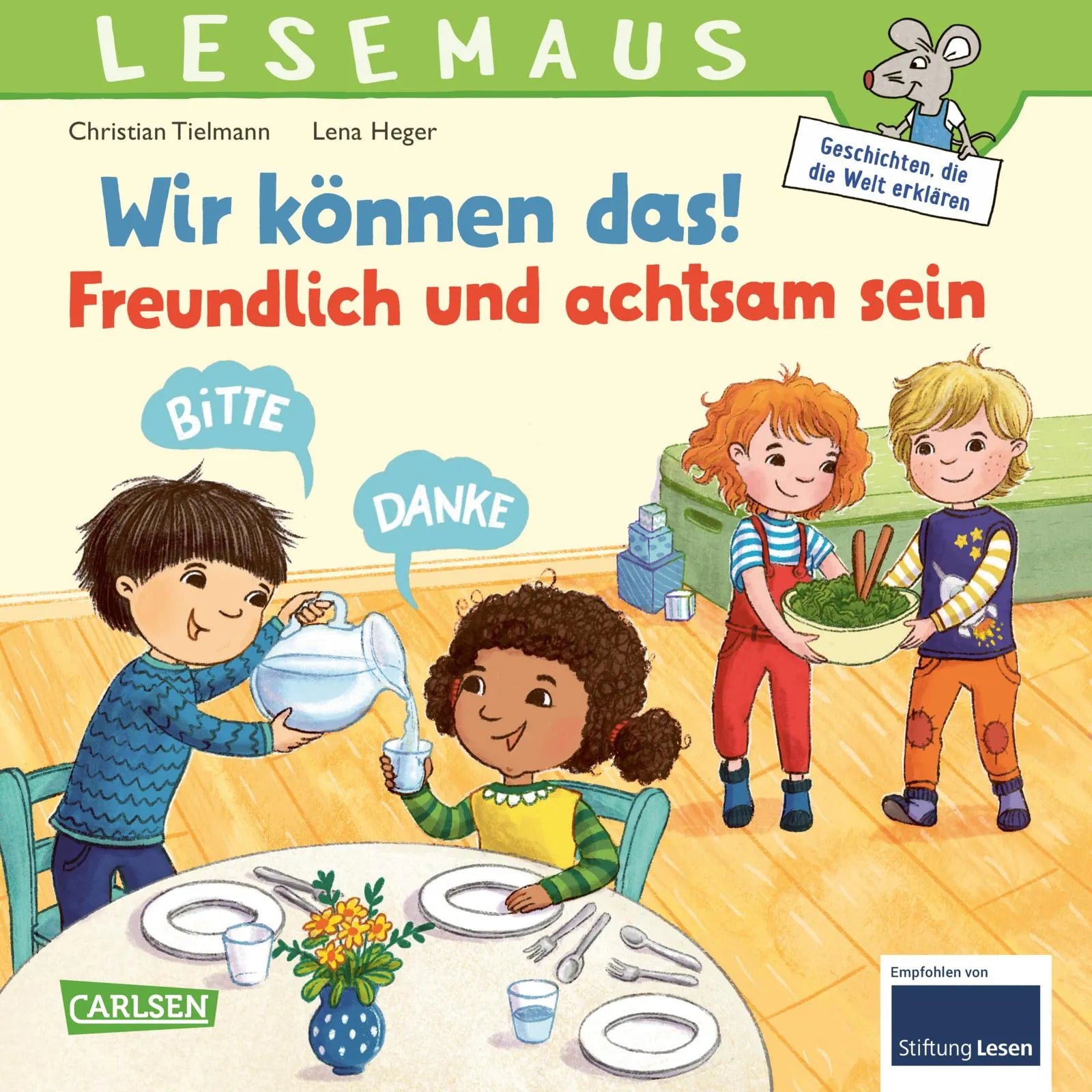 Buchcover von 'LESEMAUS 128: Wir können das! Freundlich und achtsam sein' - Taschenbuch von Christian Tielmann
