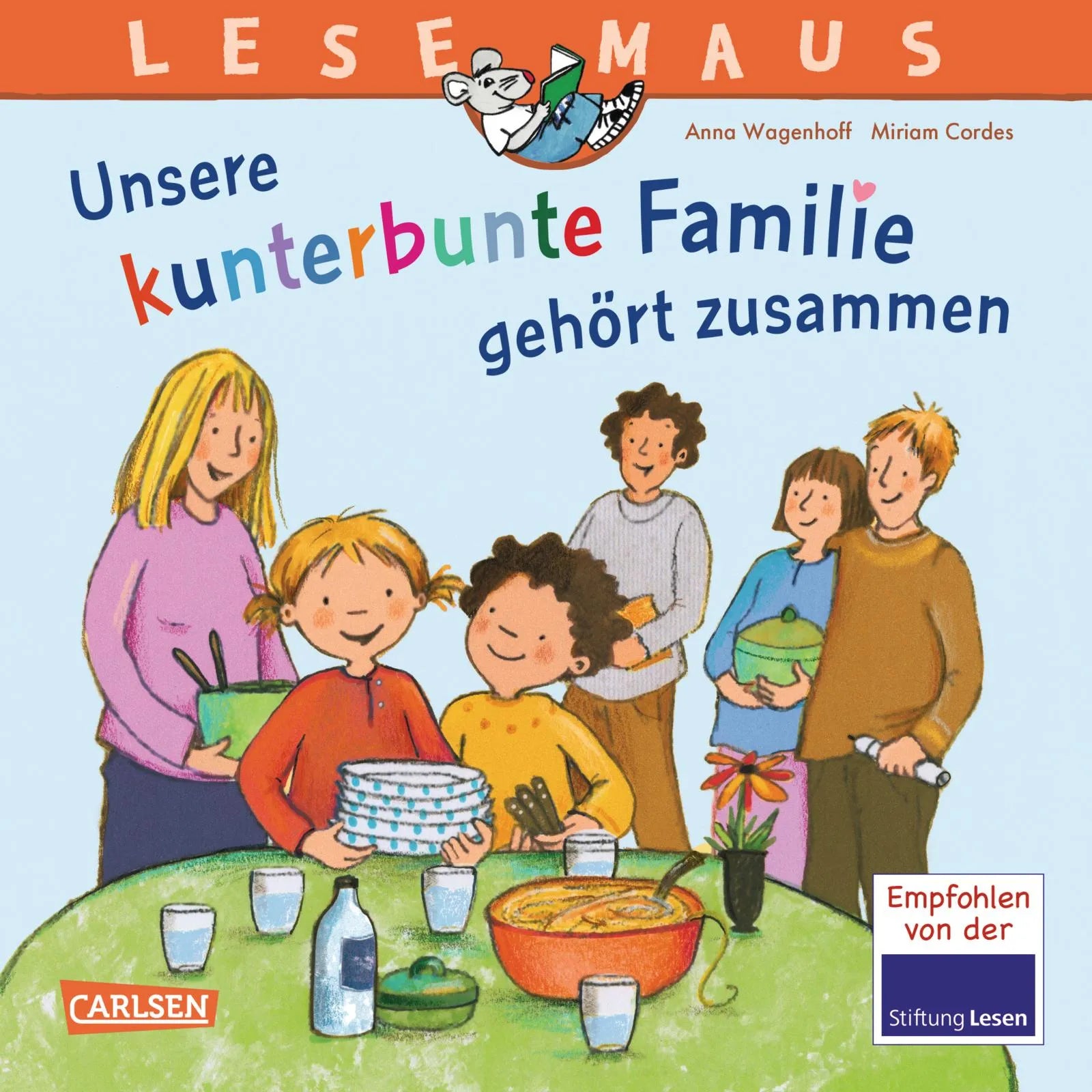 Buchcover von 'LESEMAUS 172: Unsere kunterbunte Familie gehört zusammen' - Taschenbuch von Anna Wagenhoff